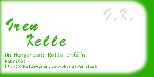 iren kelle business card
